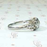 Dreamy Deco Diamond Solitaire Engagement Ring