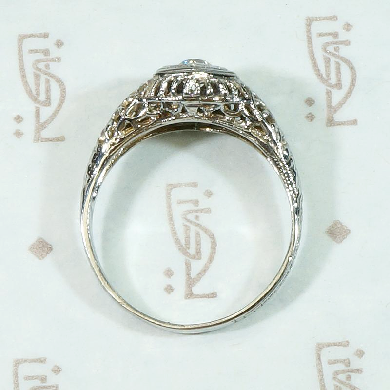 Dreamy Deco Diamond Solitaire Engagement Ring
