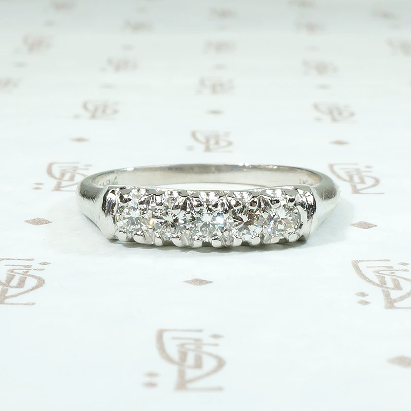 Gracefully Sculpted Diamond & Platinum Wedding Band