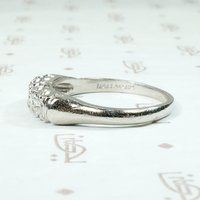 Gracefully Sculpted Diamond & Platinum Wedding Band
