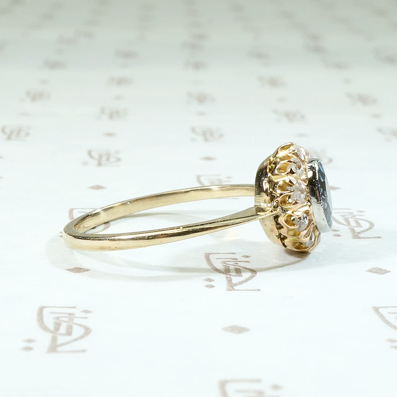 Dreamy Edwardian Aquamarine Halo Ring