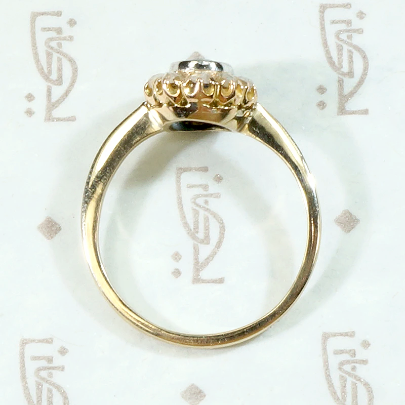 Dreamy Edwardian Aquamarine Halo Ring