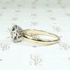 Vintage Diamond Cluster Two Tone Engagement Ring