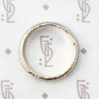 Romantic Ruffled Two Tone Gold Wedding Band