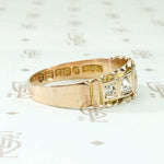 Decorative Diamond & 9ct English Gold Band