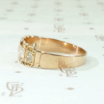 Decorative Diamond & 9ct English Gold Band