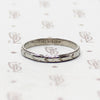 Geometric Arrow Patterned White Gold Band by Belais