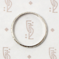 Geometric Arrow Patterned White Gold Band by Belais