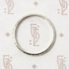 Geometric Arrow Patterned White Gold Band by Belais
