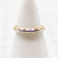 Fantastic Sculpted Two-Tone Gold Deco Band