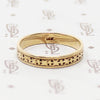 Cuneiform-Like Sculpted Gold Wedding Band