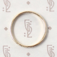 Cuneiform-Like Sculpted Gold Wedding Band