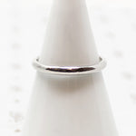 Slim Platinum Half Round Wedding Band by F. Goldman