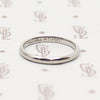 Slim Platinum Half Round Wedding Band by F. Goldman