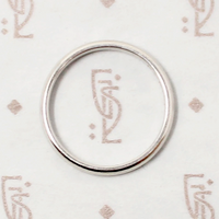 Slim Platinum Half Round Wedding Band by F. Goldman