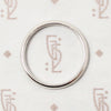 Slim Platinum Half Round Wedding Band by F. Goldman