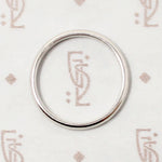 Slim Platinum Half Round Wedding Band by F. Goldman