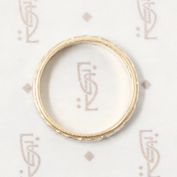 Floral Two-Tone Mens Vintage Wedding Band