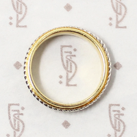 Luxurious 18k Gold Band with Platinum Rope Detail