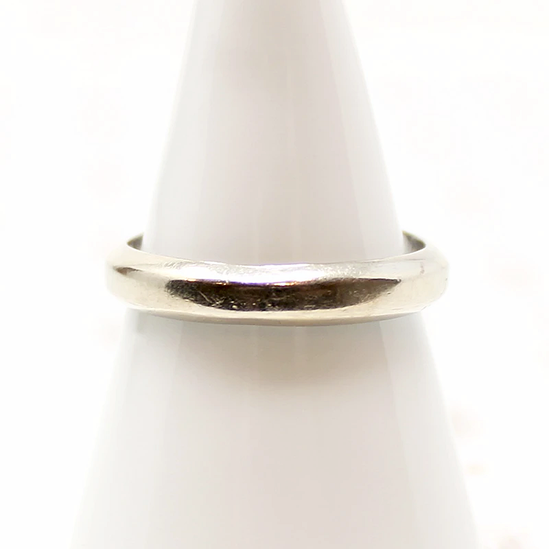 Chunky 1970s White Gold Diamond Wedding Band