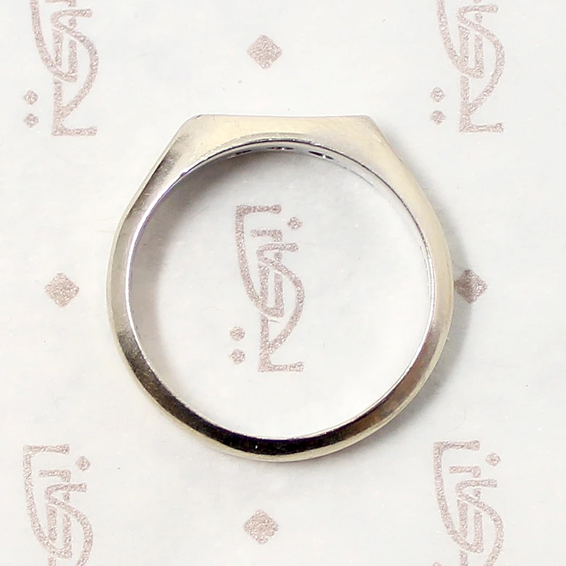 Chunky 1970s White Gold Diamond Wedding Band