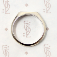 Chunky 1970s White Gold Diamond Wedding Band