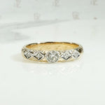Substantial Edwardian Two Tone Diamond Band