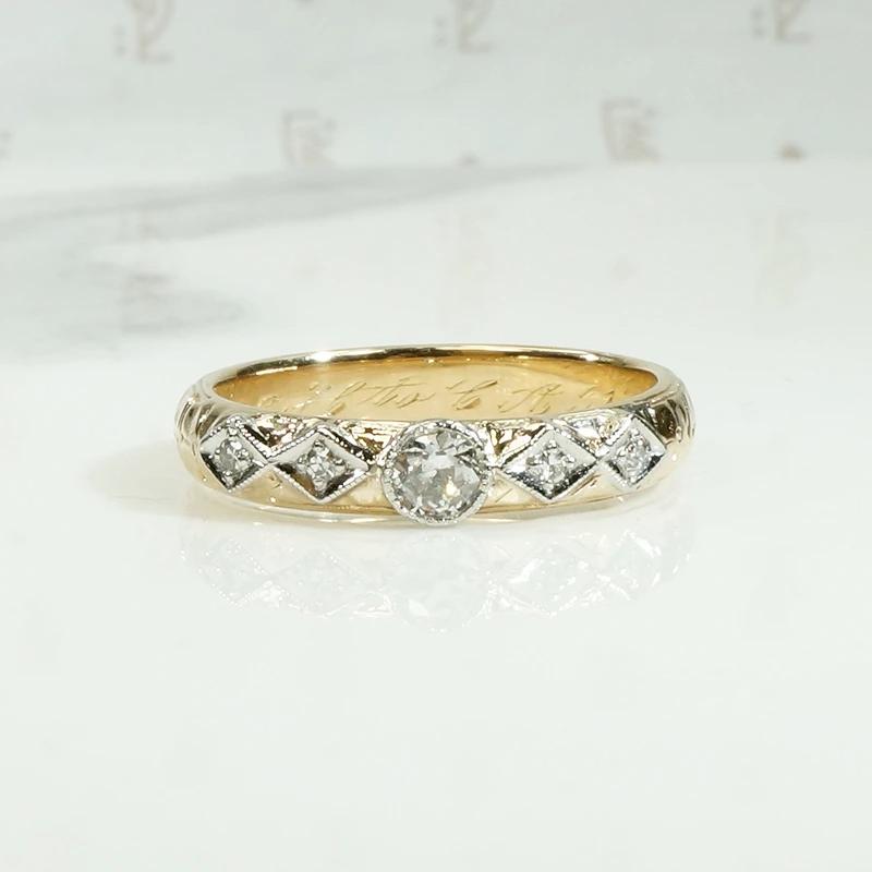 Substantial Edwardian Two Tone Diamond Band