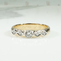Substantial Edwardian Two Tone Diamond Band