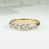 Substantial Edwardian Two Tone Diamond Band