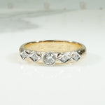 Substantial Edwardian Two Tone Diamond Band