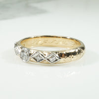 Substantial Edwardian Two Tone Diamond Band