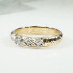 Substantial Edwardian Two Tone Diamond Band