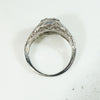 Lovely Sapphire White Gold Filigree Ring