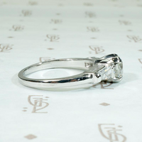 Brilliant Old Euro Diamond in Refined Mid Century Engagement Ring
