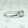 Brilliant Old Euro Diamond in Refined Mid Century Engagement Ring