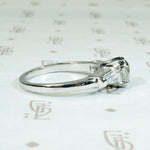 Brilliant Old Euro Diamond in Refined Mid Century Engagement Ring