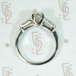 Brilliant Old Euro Diamond in Refined Mid Century Engagement Ring