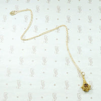 Etruscan Revival Gold Filigree & Garnet Necklace