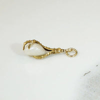 Deliciously Macabre Gold & Pearl Claw Talisman