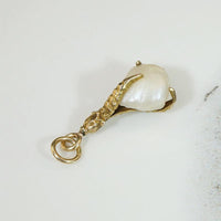 Deliciously Macabre Gold & Pearl Claw Talisman