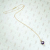 Rich Purple Amethyst Pendant with Pearl Accent