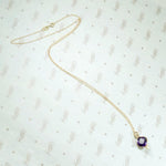 Rich Purple Amethyst Pendant with Pearl Accent