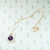 Rich Purple Amethyst Pendant with Pearl Accent
