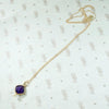 Rich Purple Amethyst Pendant with Pearl Accent