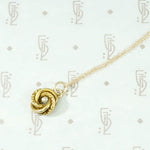 Victorian Love Knot Gold & Pearl Pendant
