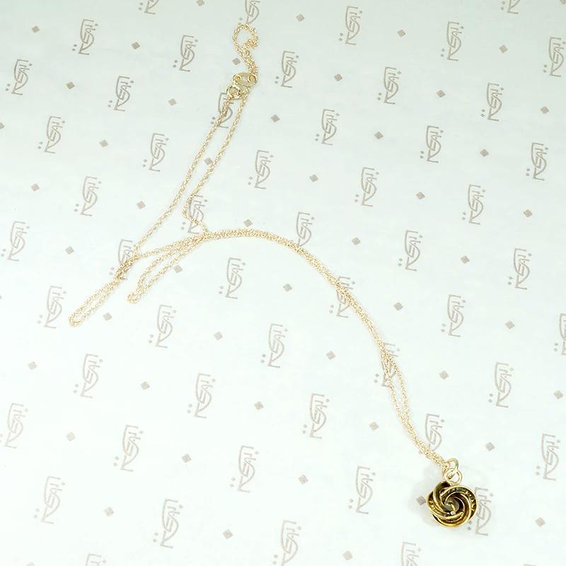 Victorian Love Knot Gold & Pearl Pendant