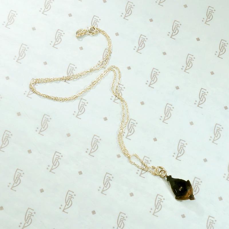 Gorgeous Arts & Crafts Gold & Jade Pendant