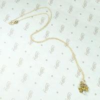 Highly Detailed Engraved Gold Grape Leaf Pendant