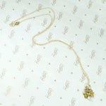 Highly Detailed Engraved Gold Grape Leaf Pendant